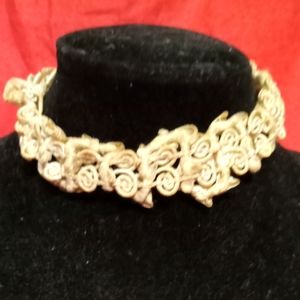 Small antique lace choker